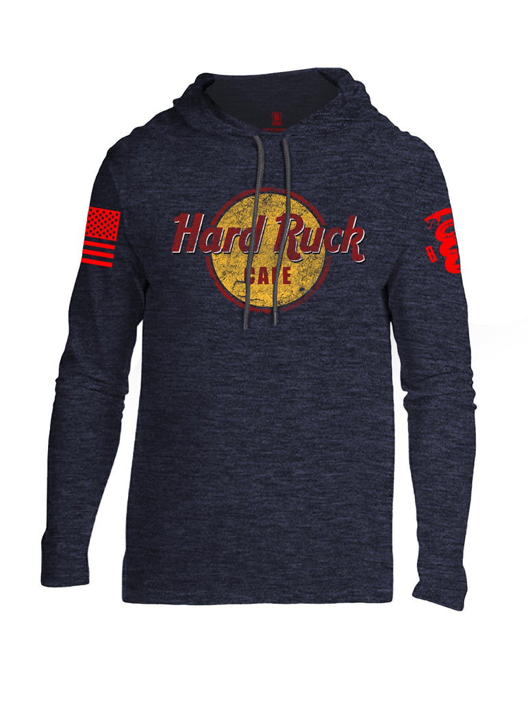 Battleraddle Hard Ruck Cafe Red Sleeve Print Mens Thin Cotton Lightweight Hoodie
