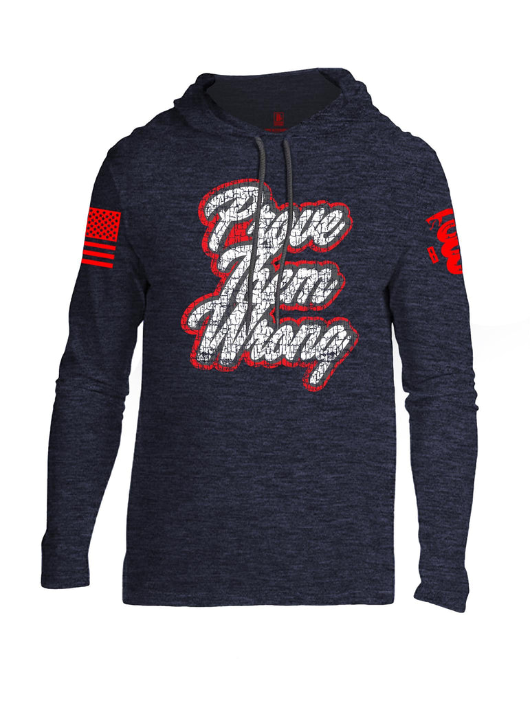 Battleraddle Prove Them Wrong Red Sleeve Print Mens Thin Cotton Lightweight Hoodie