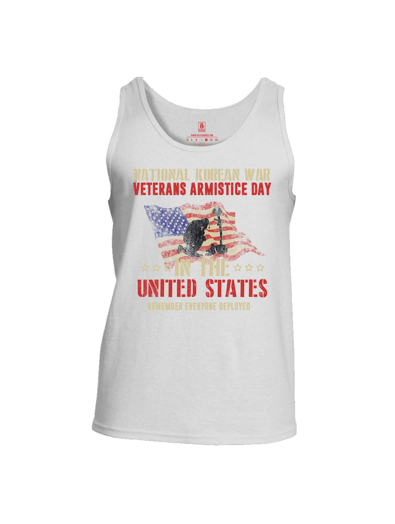 Battleraddle National Korean War Veterans Armistice Day In The United States Remember Everyone Deployed Mens Cotton Tank Top shirt|custom|veterans|Apparel-Mens Tank Top-Cotton