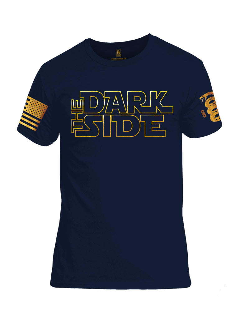 Battleraddle The Dark Side Brass Sleeve Print Mens Cotton Crew Neck T Shirt