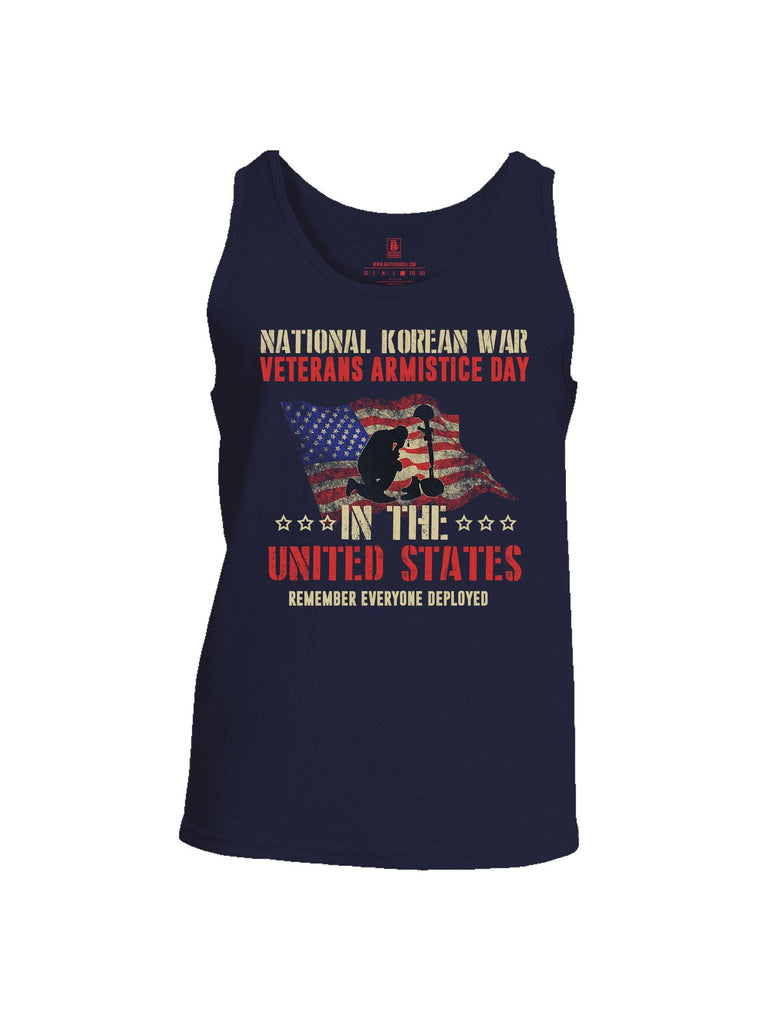 Battleraddle National Korean War Veterans Armistice Day In The United States Remember Everyone Deployed Mens Cotton Tank Top shirt|custom|veterans|Apparel-Mens Tank Top-Cotton