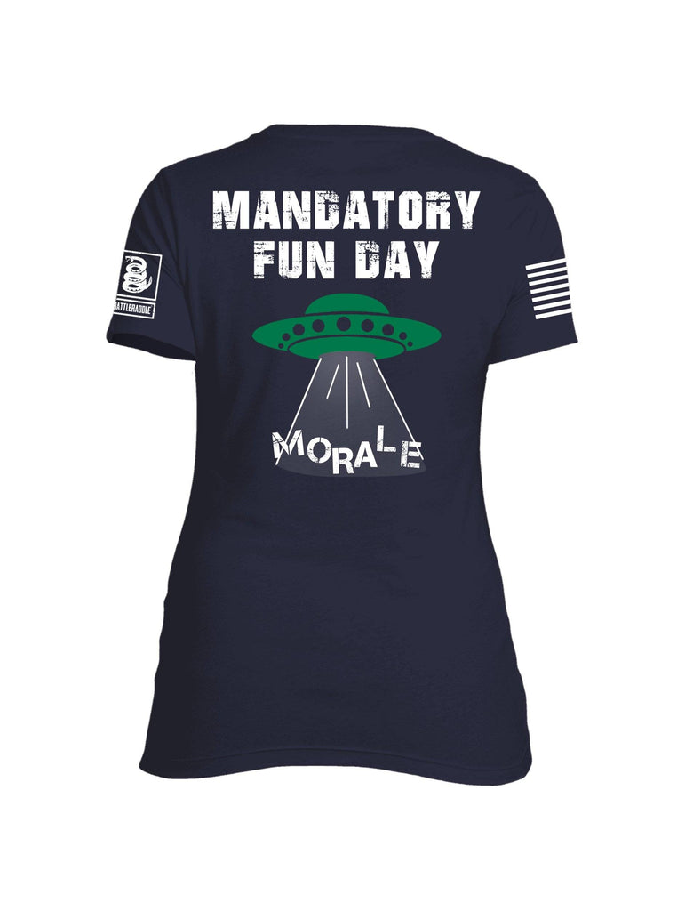 Battleraddle 51 Mandatory Fun Day Morale White Sleeve Print Womens Cotton Crew Neck T Shirt shirt|custom|veterans|Apparel-Womens T Shirt-cotton