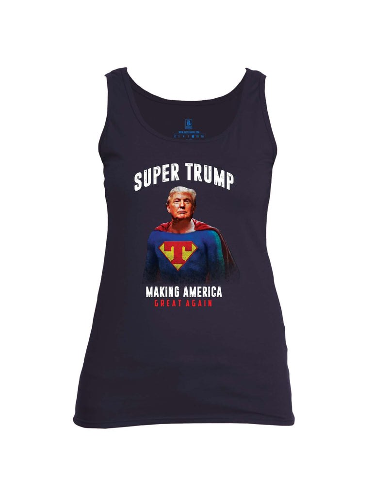 Battleraddle Super Trump Making America Great Again Womens Cotton Tank Top