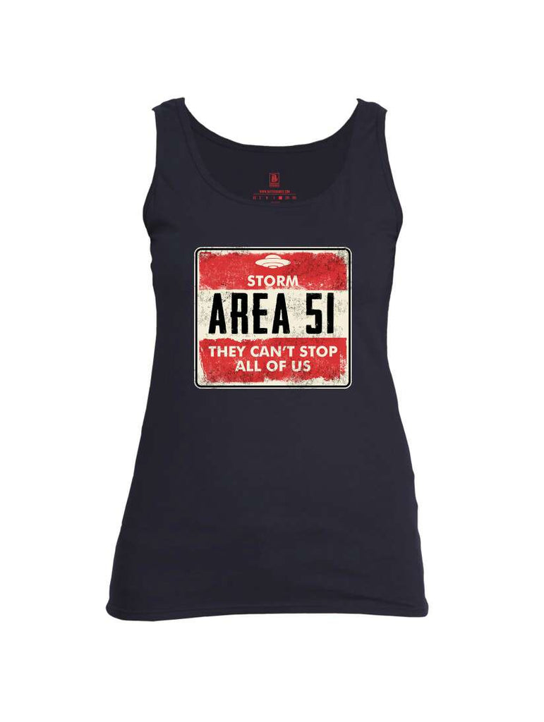 Battleraddle Storm Area 51 They Can't Stop All Of Us Womens Cotton Tank Top