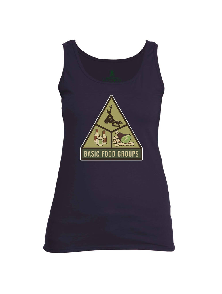 Battleraddle Basic Food Groups Womens Cotton Tank Top shirt|custom|veterans|Apparel-Womens Tank Tops-Cotton