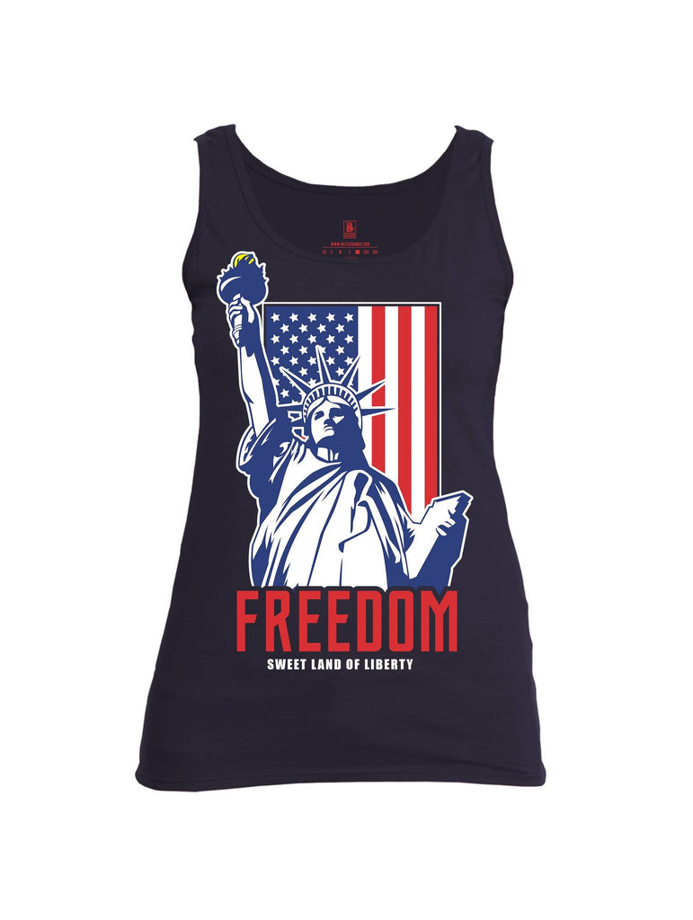 Battleraddle Freedom Sweet Land Of Liberty Womens Cotton Tank Top shirt|custom|veterans|Apparel-Womens Tank Tops-Cotton
