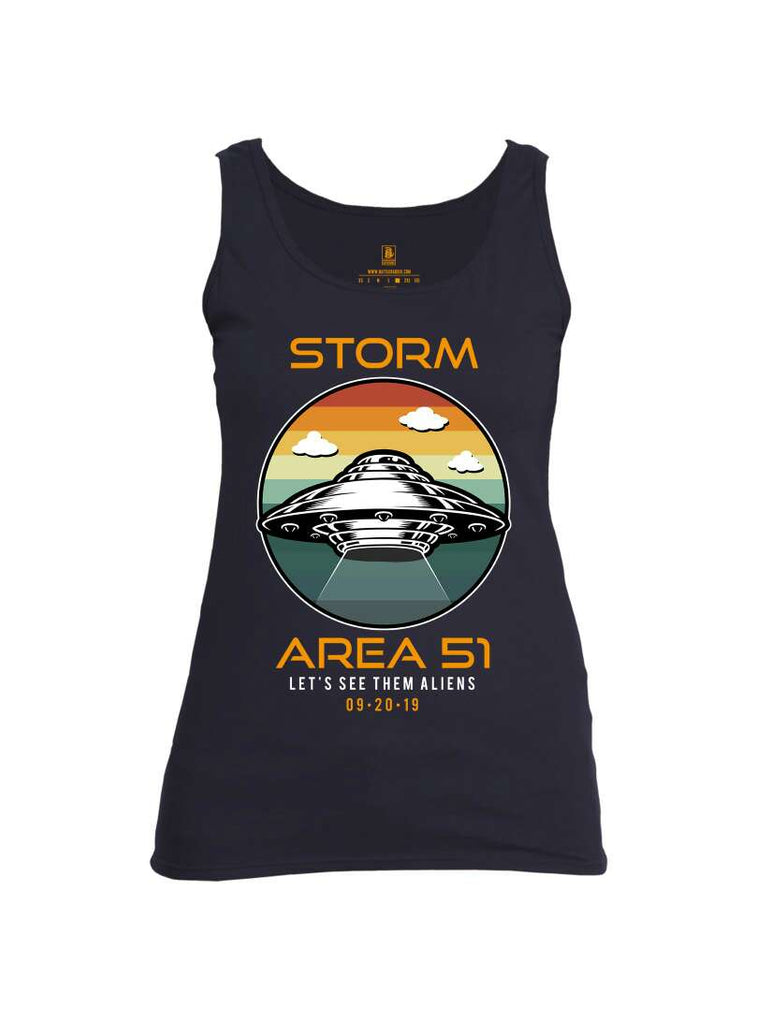 Battleraddle Storm Area 51 Let's See Them Aliens Womens Cotton Tank Top