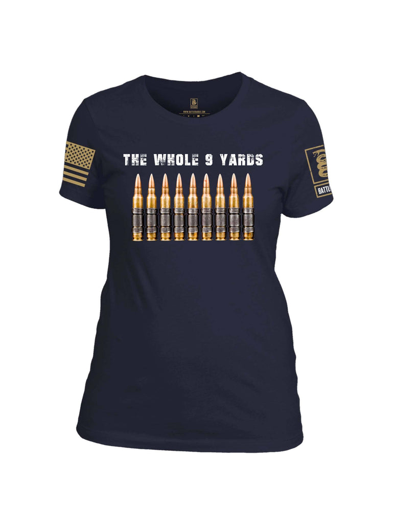 Battleraddle The Whole 9 Yards Brass Sleeve Print Womens 100% Battlefit Polyester Crew Neck T Shirt shirt|custom|veterans|Apparel-Womens Shirts-Polyester