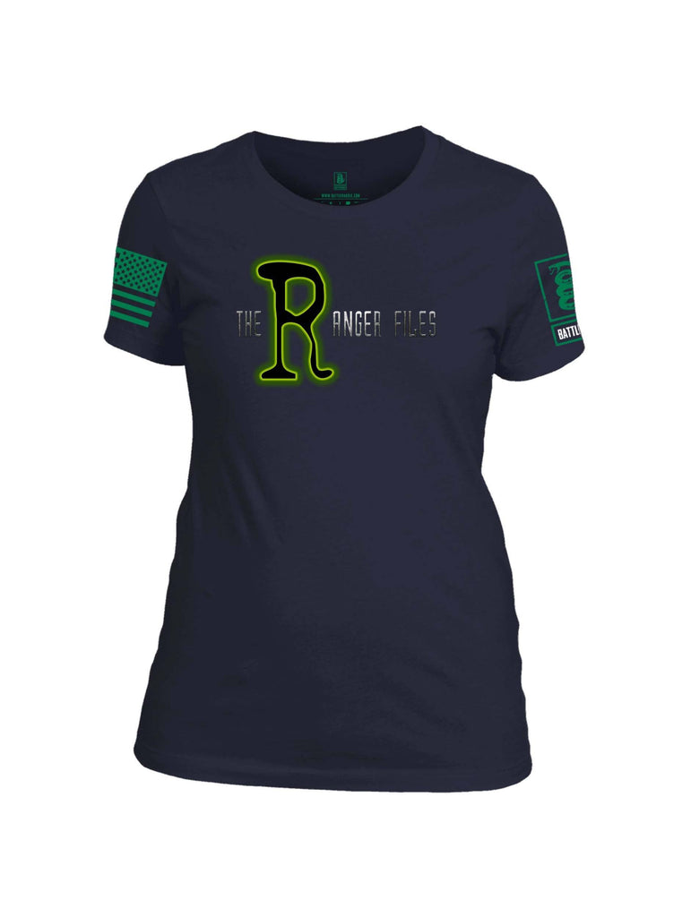 Battleraddle The Ranger Files Green Sleeve Print Womens 100% Battlefit Polyester Crew Neck T Shirt shirt|custom|veterans|Apparel-Womens Shirts-Polyester