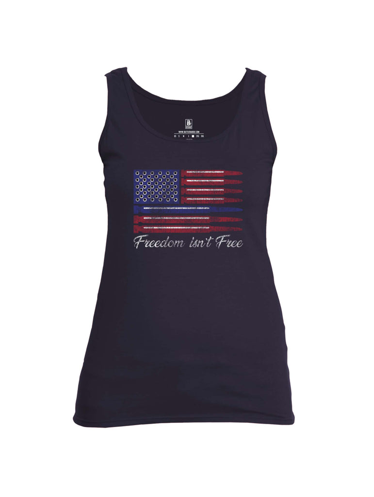 Battleraddle Freedom Isnt Free Thin Blue Line Bullet Womens Cotton Tank Top