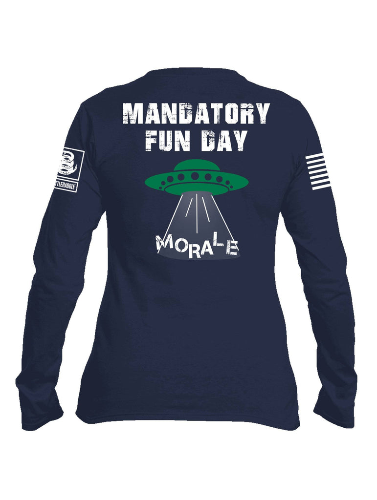 Battleraddle 51 Mandatory Fun Day Morale White Sleeve Print Womens Cotton Long Sleeve Crew Neck T Shirt shirt|custom|veterans|Women-Long Sleeves Crewneck Shirt