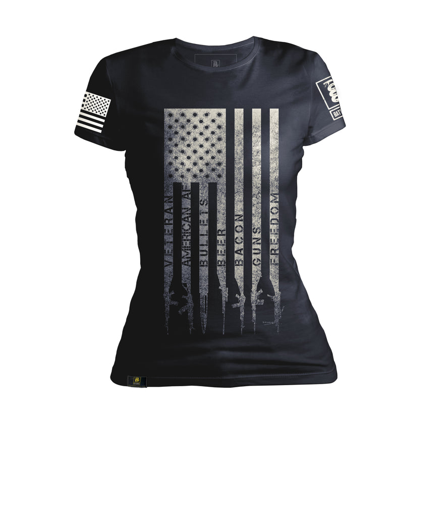 Battleraddle American Rifle Flag Black T-Shirt - Battleraddle® LLC