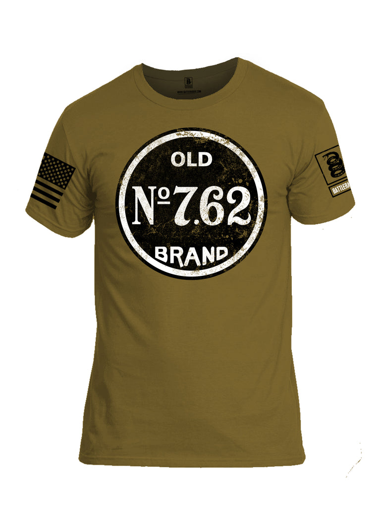 Battleraddle Old No. 7.62 Brand Black Sleeve Print Mens Cotton Crew Neck T Shirt