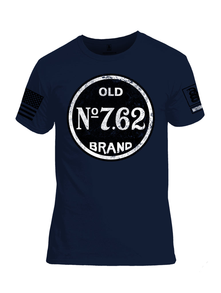 Battleraddle Old No. 7.62 Brand Black Sleeve Print Mens Cotton Crew Neck T Shirt