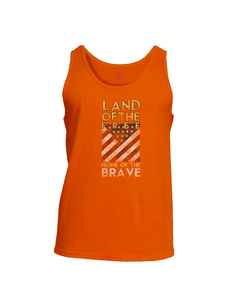 Battleraddle Land Of The Free Home Of The Brave Mens Cotton Tank Top