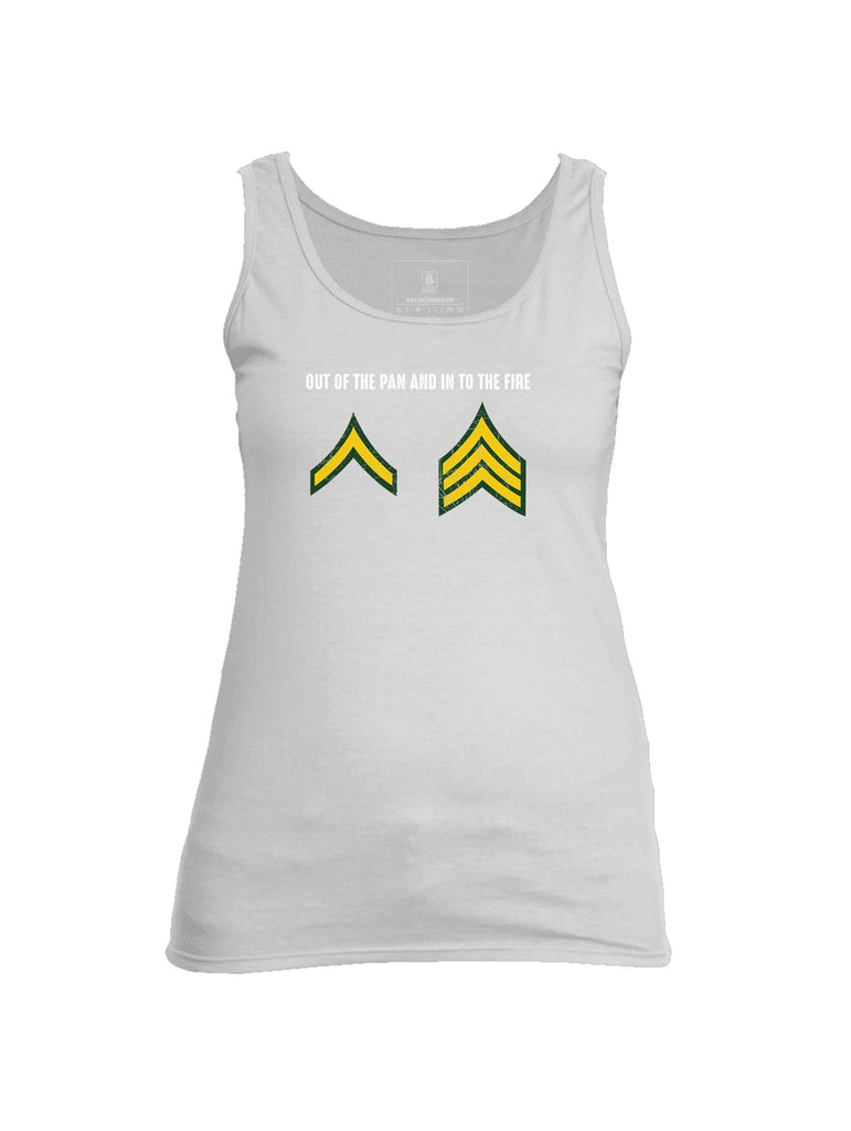 Battleraddle Out Of The Pan And In To The Fire  Womens Cotton Tank Top
