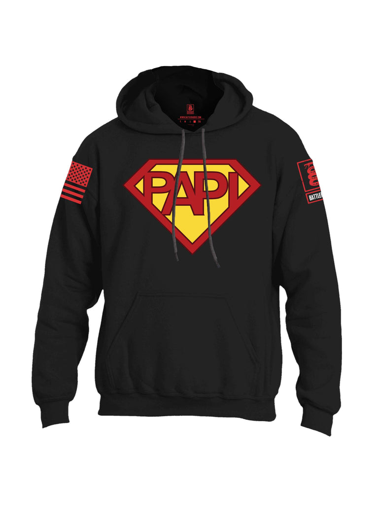 Battleraddle Papi Red Sleeve Print Mens Blended Hoodie With Pockets