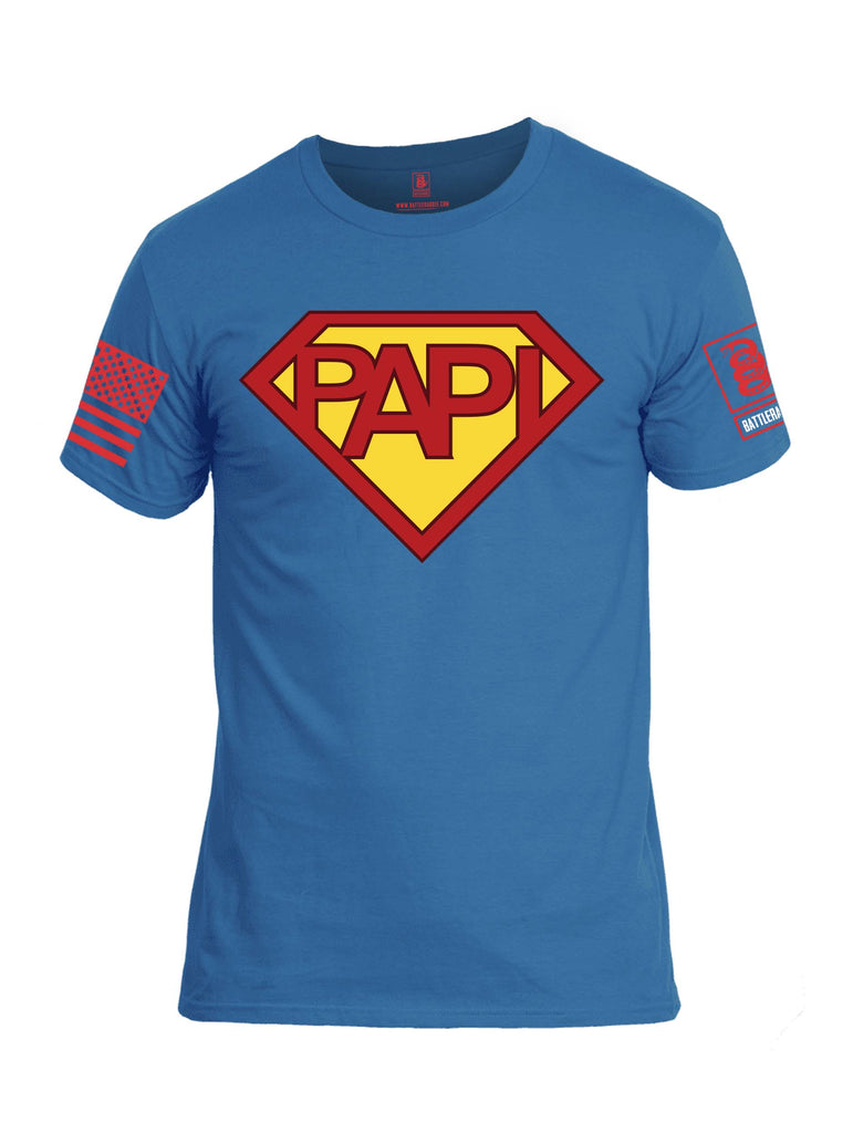 Battleraddle Papi Red Sleeve Print Mens 100% Battlefit Polyester Crew Neck T Shirt