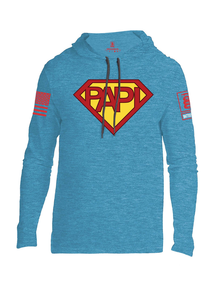 Battleraddle Papi Red Sleeve Print Mens Thin Cotton Lightweight Hoodie