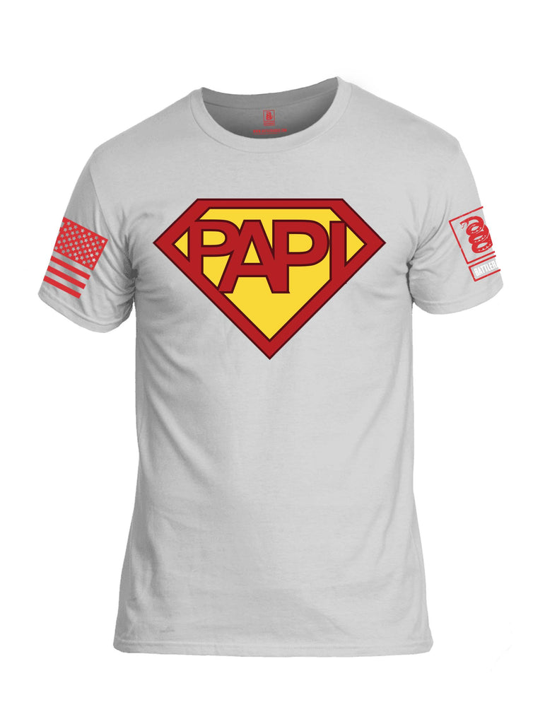 Battleraddle Papi Red Sleeve Print Mens 100% Battlefit Polyester Crew Neck T Shirt