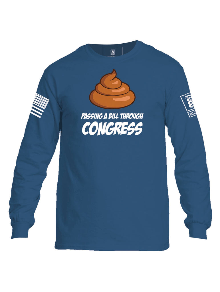 Battleraddle Passing A Bill Through Congress  Mens Cotton Long Sleeve Crew Neck T Shirt