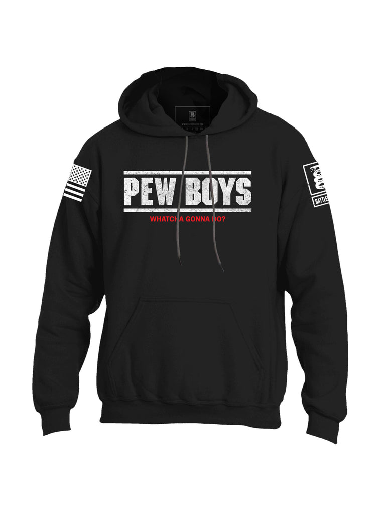 Battleraddle Pew Boys Whatcha Gonna Do? Mens Blended Hoodie With Pockets