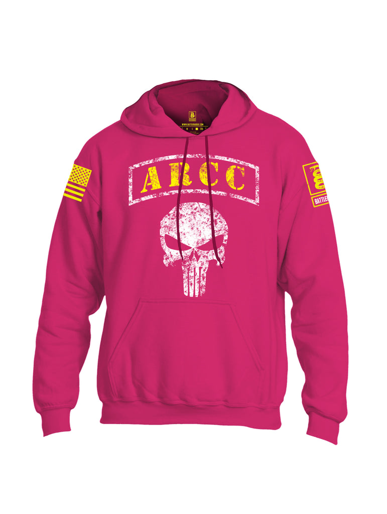 Battleraddle ARCC Punisher Yellow Sleeve Print Mens Blended Hoodie With Pockets - Battleraddle® LLC