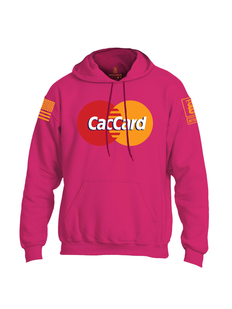 Battleraddle CacCard Orange Sleeve Print Mens Blended Hoodie With Pockets - Battleraddle® LLC
