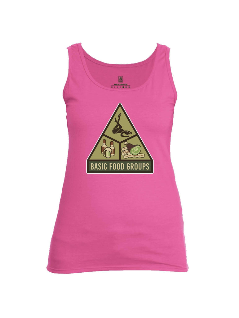 Battleraddle Basic Food Groups Womens Cotton Tank Top shirt|custom|veterans|Apparel-Womens Tank Tops-Cotton