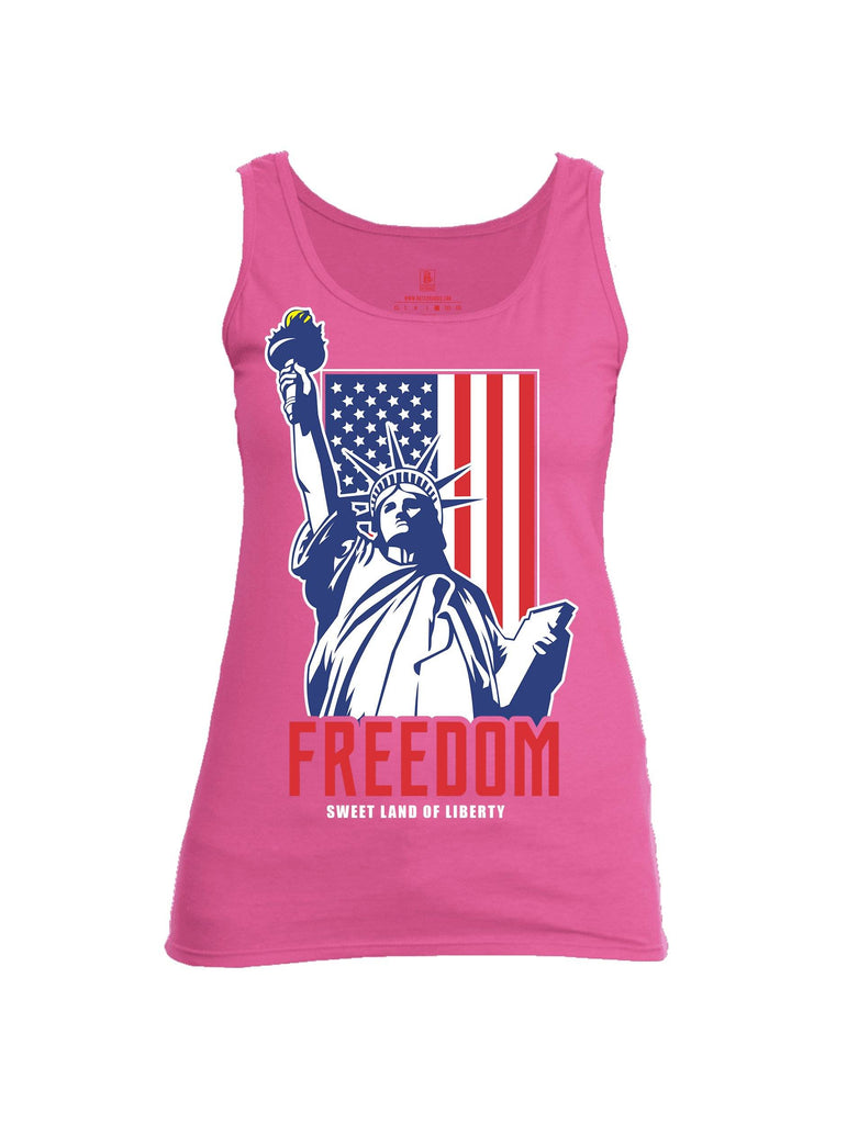 Battleraddle Freedom Sweet Land Of Liberty Womens Cotton Tank Top shirt|custom|veterans|Apparel-Womens Tank Tops-Cotton