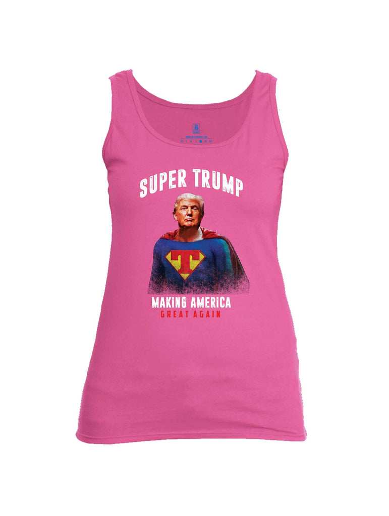 Battleraddle Super Trump Making America Great Again Womens Cotton Tank Top