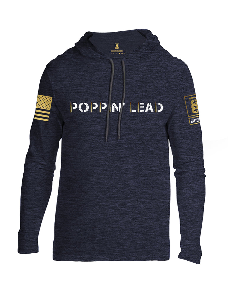 Battleraddle Poppin' Lead Brass Sleeve Print Mens Thin Cotton Lightweight Hoodie