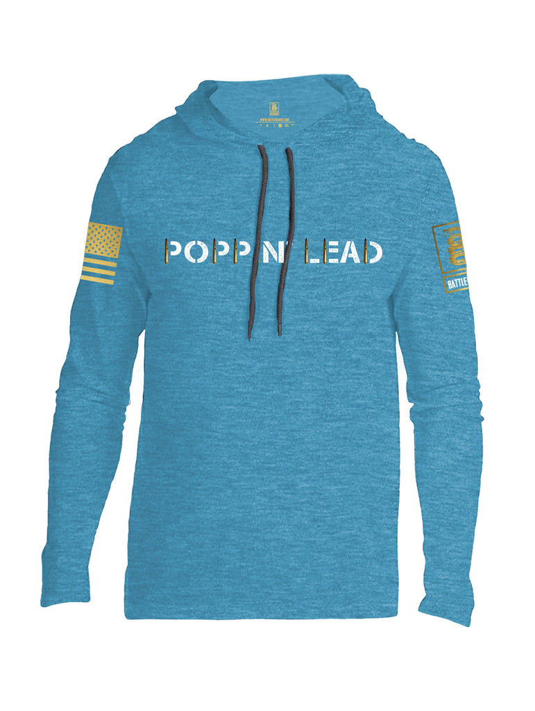 Battleraddle Poppin' Lead Brass Sleeve Print Mens Thin Cotton Lightweight Hoodie