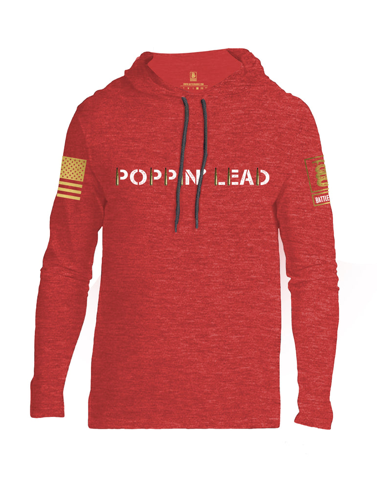 Battleraddle Poppin' Lead Brass Sleeve Print Mens Thin Cotton Lightweight Hoodie