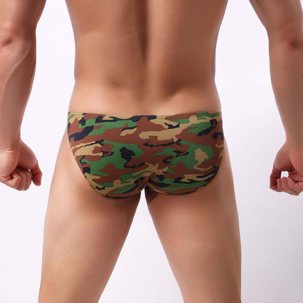 Battleraddle Mens Fashion Camouflage Print Spandex Brief Underwear