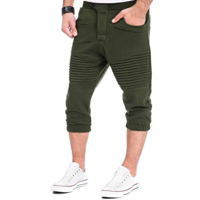 Battleraddle Tactical Mens Polyester/Spandex Calf Length Elastic Waist Pants With Pockets