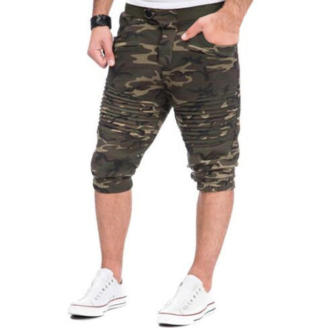 Battleraddle Tactical Mens Polyester/Spandex Calf Length Elastic Waist Pants With Pockets