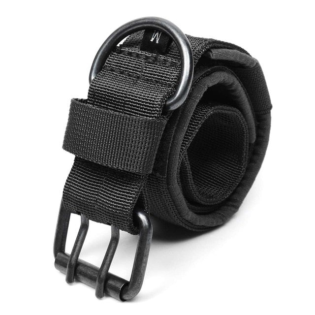 Battleraddle Nylon Tactical Harnesses Leads Military Adjustable Training Dog Pet Collar with Metal D Ring Buckle L Size