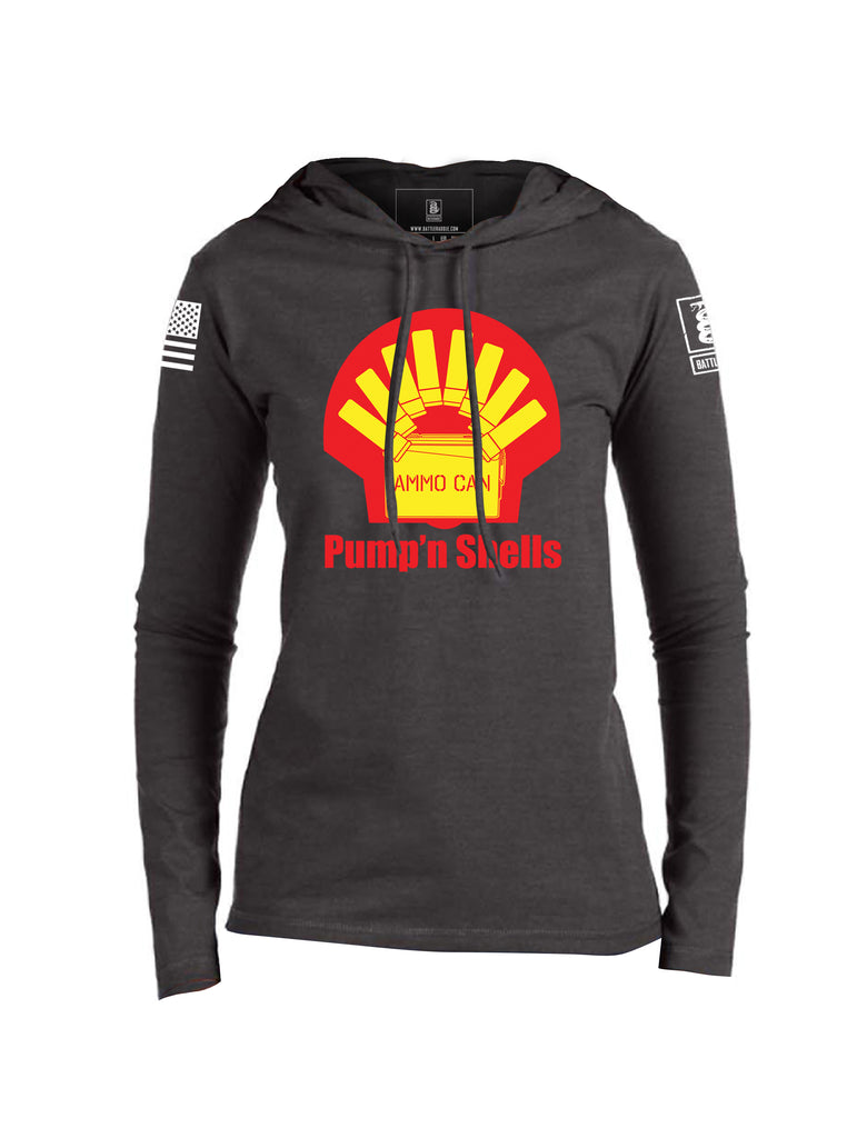 Battleraddle Ammo Can Pump'n Shells Womens Thin Cotton Lightweight Hoodie - Battleraddle® LLC