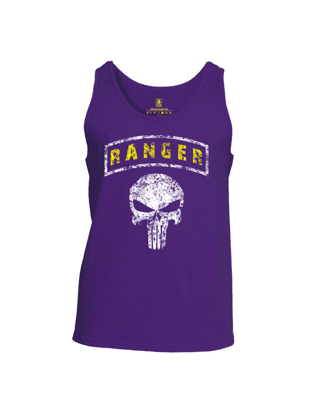 Battleraddle Ranger Punisher Skull Mens Cotton Tank Top-purple