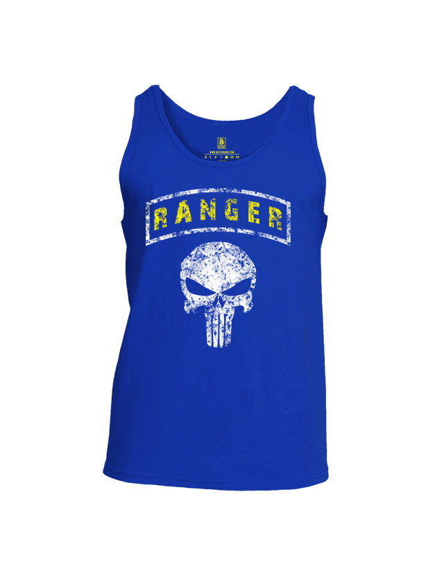 Battleraddle Ranger Punisher Skull Mens Cotton Tank Top-royal blue