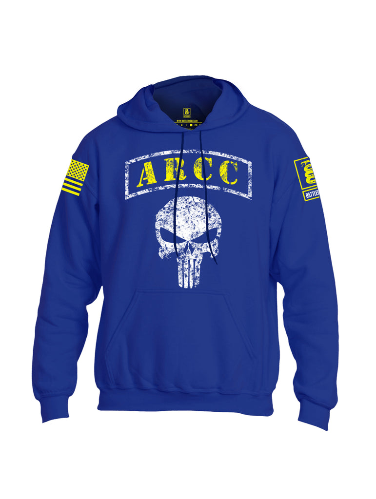 Battleraddle ARCC Punisher Yellow Sleeve Print Mens Blended Hoodie With Pockets - Battleraddle® LLC