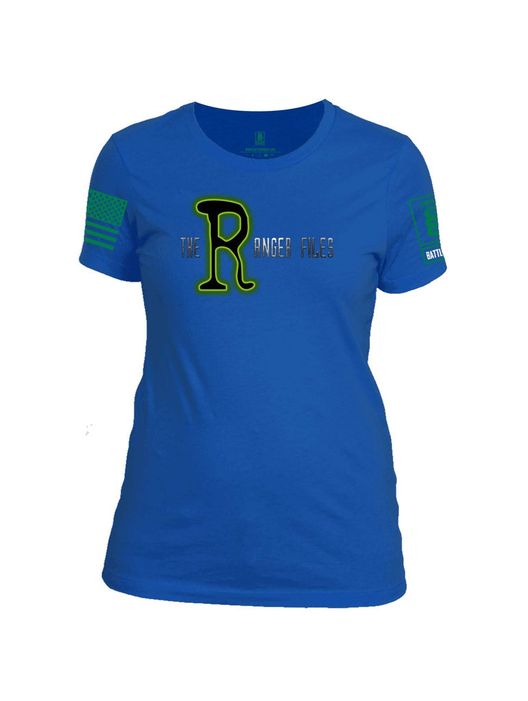 Battleraddle The Ranger Files Green Sleeve Print Womens Cotton Crew Neck T Shirt shirt|custom|veterans|Apparel-Womens T Shirt-cotton