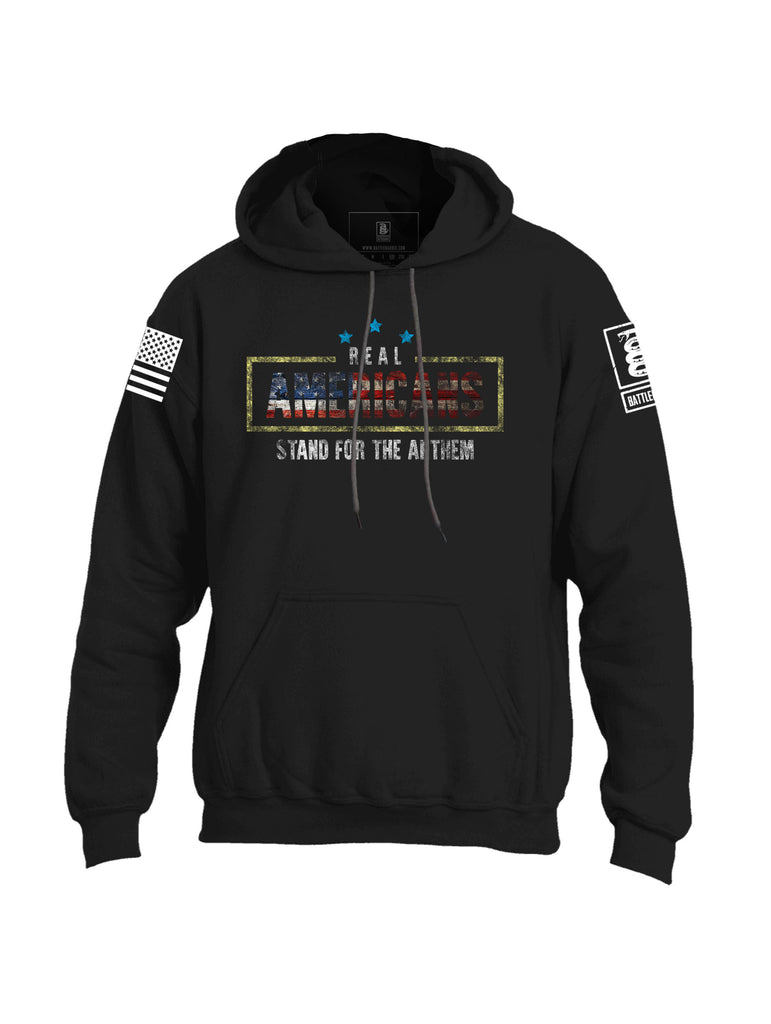 Battleraddle Real Americans Stand For The Anthem Mens Blended Hoodie With Pockets