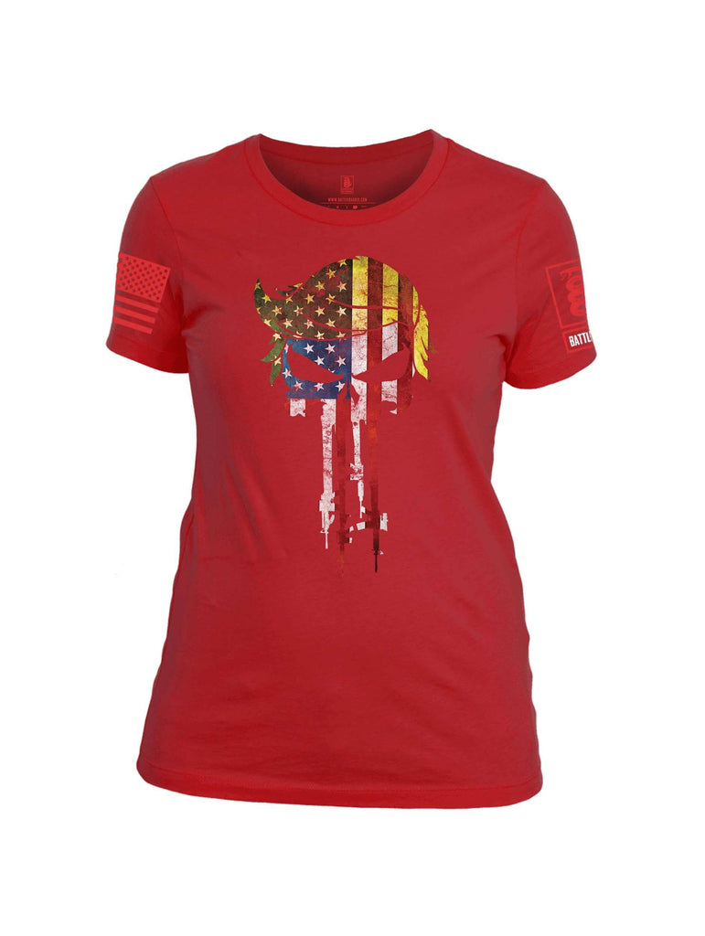 Battleraddle Mr. President Expounder USA Flag Red Sleeve Print Womens Cotton Crew Neck T Shirt shirt|custom|veterans|Apparel-Womens T Shirt-cotton
