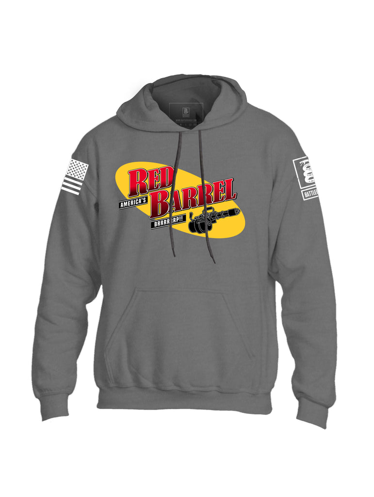 Battleraddle America's Red Barrel BRRRRRRP!! Mens Blended Hoodie With Pockets - Battleraddle® LLC