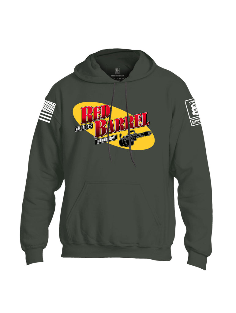 Battleraddle America's Red Barrel BRRRRRRP!! Mens Blended Hoodie With Pockets - Battleraddle® LLC