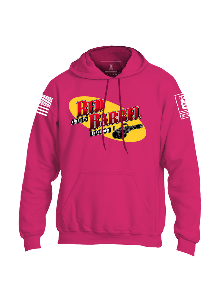 Battleraddle America's Red Barrel BRRRRRRP!! Mens Blended Hoodie With Pockets - Battleraddle® LLC