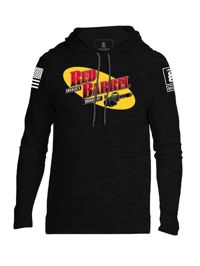 Battleraddle America's Red Barrel BRRRRRRP!! Mens Thin Cotton Lightweight Hoodie - Battleraddle® LLC