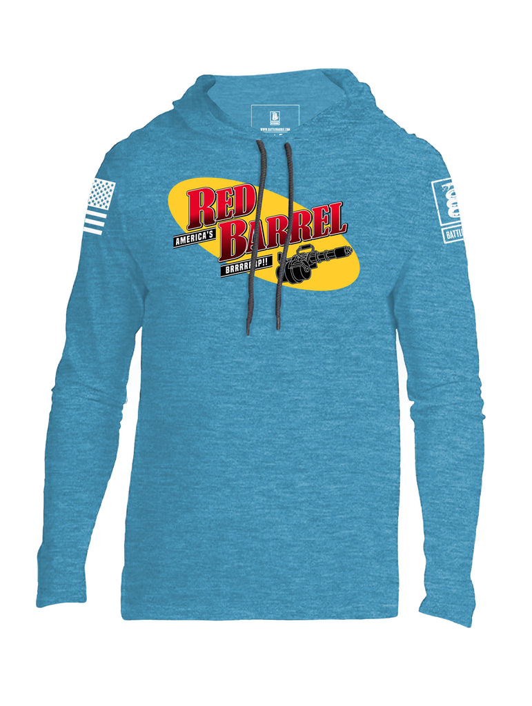 Battleraddle America's Red Barrel BRRRRRRP!! Mens Thin Cotton Lightweight Hoodie - Battleraddle® LLC